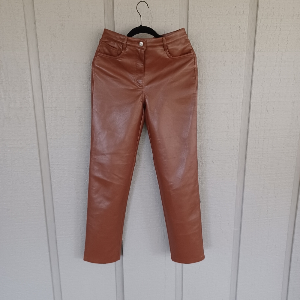 Aritzia Wilfred The Melina Pant Size 4 Women Straight Leg Vegan Faux Leather
